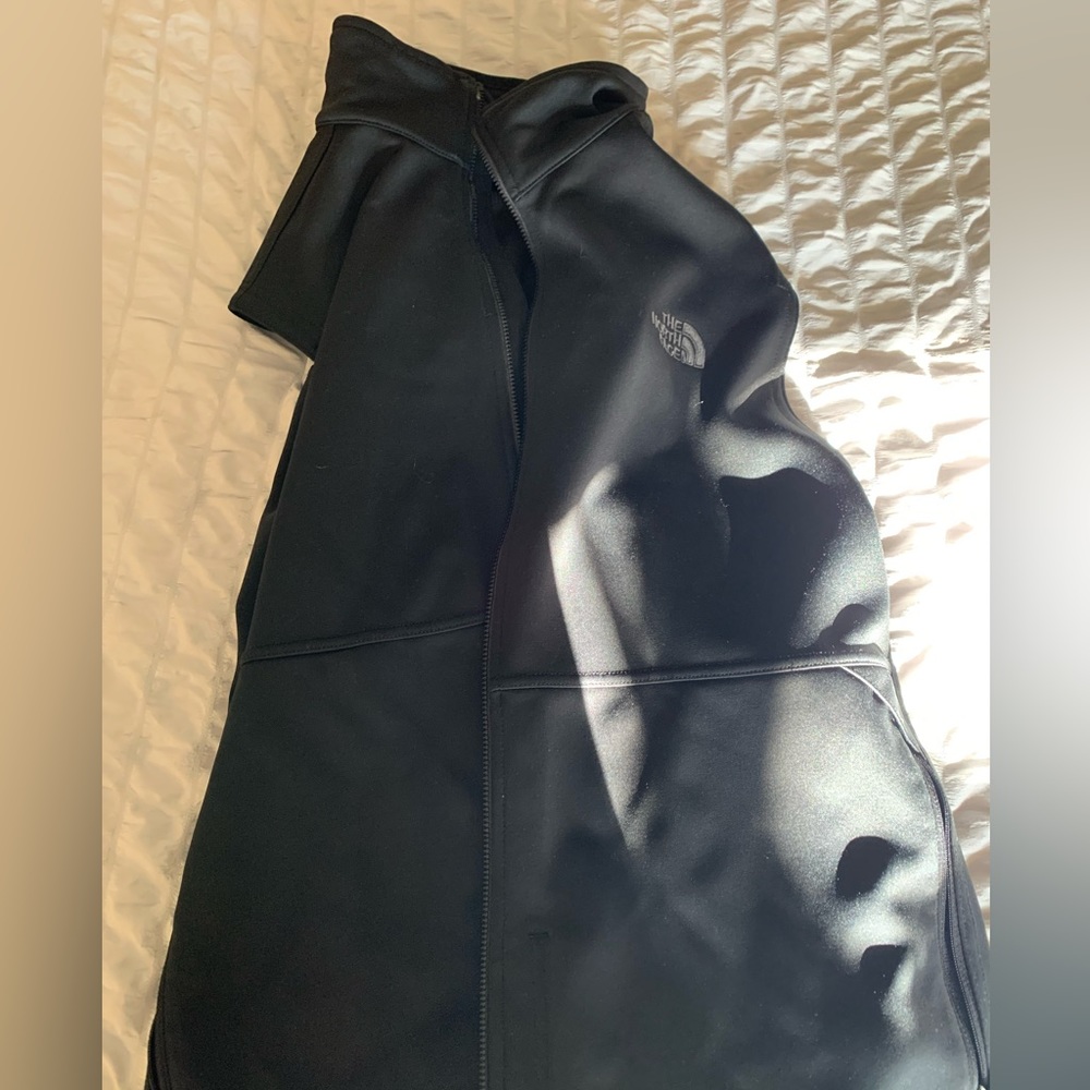 Men black north face vest xl